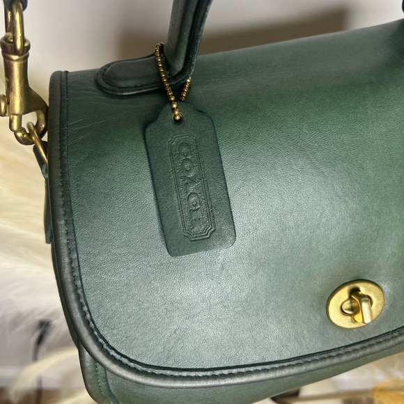 Vintage Coach Manor Bag Green 9977 - Picture 3 of 14